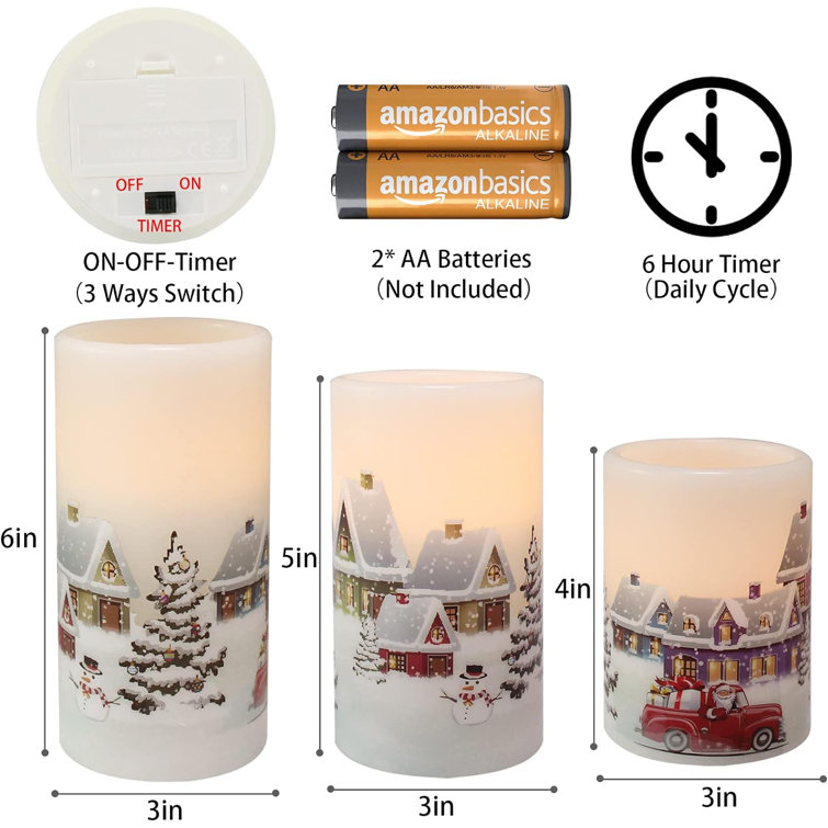 Battery operated deals timer candles